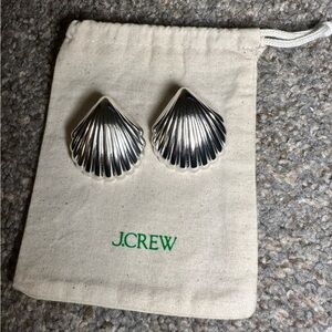 J. Crew Silver Shell Earrings
